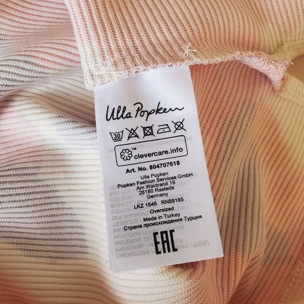 Ulla Popken 20‎ 22 Oversized Top Shirt Soft Floral Watercolor Print Chic - Picture 4 of 4